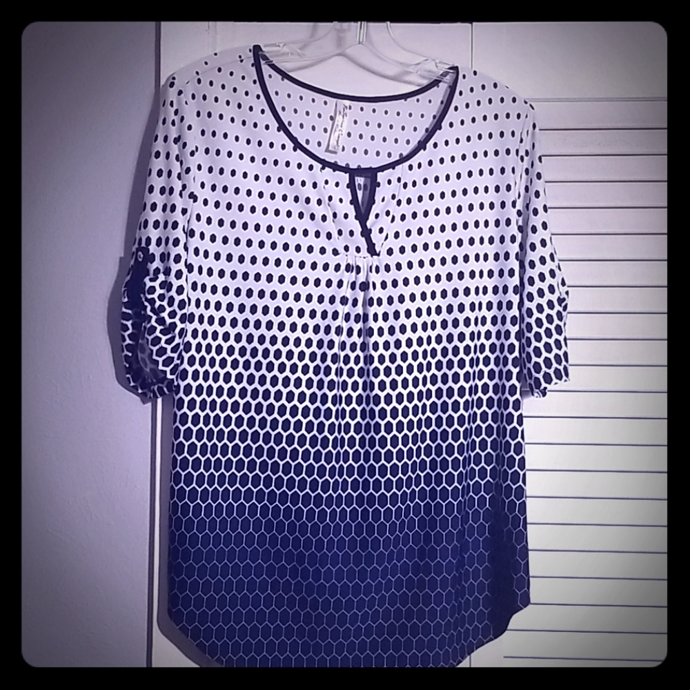 Navy design blouse